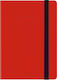 Legami Milano Notebook Small Σημειωματάριο A6 96 Φύλλων Ριγέ με Λάστιχο Κόκκινο