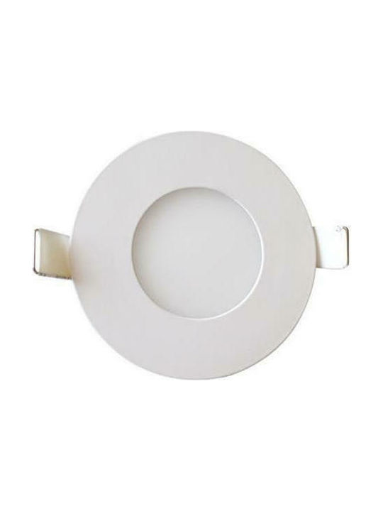 Horoz Electric Rotund Metalic Spot Încorporat cu LED Integrat și Lumină Alb Rece 6W Alb 11.8x11.8cm. 1buc