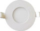 Horoz Electric Rotund Metalic Spot Încorporat cu LED Integrat și Lumină Alb Rece 6W Alb 11.8x11.8cm. 1buc