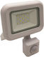 Eurolamp Waterproof LED Flood Light 10W Natural White 4000K With Motion Sensor IP44