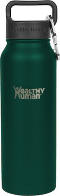 Healthy Human Stein Bottle Flasche Thermosflasche Rostfreier Stahl BPA-frei Grün 620ml mit Schleife HH-SOB40