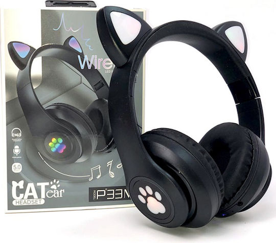 Cat P33M Wireless / Wired On Ear Headphones with 10 hours of Operation Black