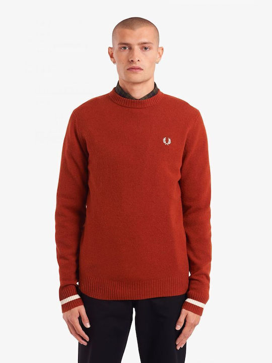 Fred Perry Pulover Bărbătesc cu Mânecă Lungă Roșu K9535-946