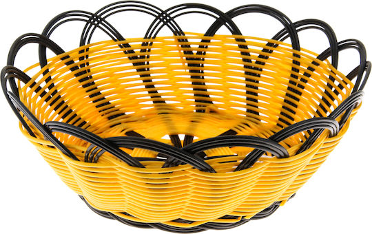 Viosarp Rattan Brotkorb Gelb 24x24cm