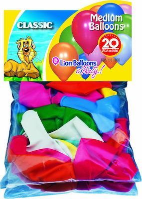 Μπαλόνια σε Συσκευασία Πολύχρωμα 20εκ. 20τμχ