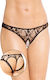 Softline 2457 Γυναικείο Sexy String Αυτοκινήτου με Δαντέλα Black