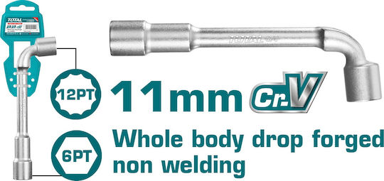 Total Ключове Гаечен ключ Ъглово Тръбно 11mm 1бр