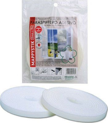 Foam Self-Adhesive Tape Draft Stopper Window / Door in White Color 8mx0.15cm