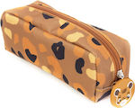 Les Deglingos Junior Pencil Case Barrel with 1 Compartment Brown