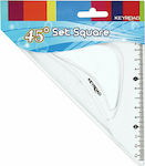 Keyroad Geometric Triangle Plastic Transparent 20cm 45o