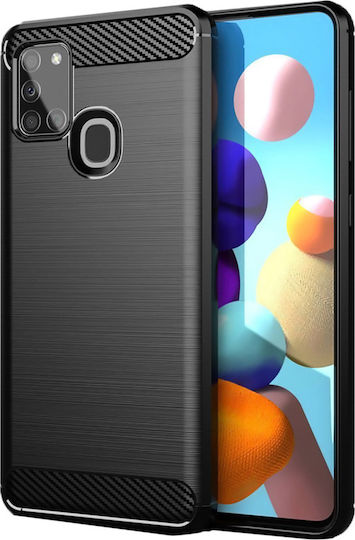 Powertech Back Cover Silicon Negru (Galaxy A21s)