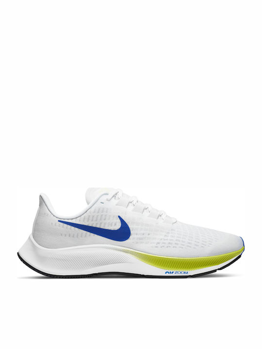 Nike Air Zoom Pegasus 37 Ανδρικά Αθλητικά Παπούτσια Running White / Cyber / Black / Racer Blue