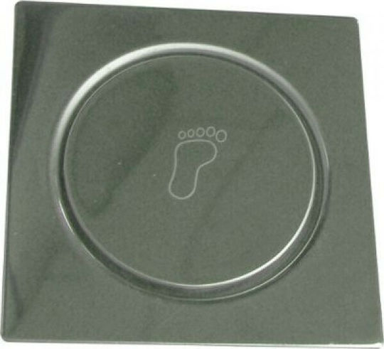 Pop Up Stainless Steel Rack Floor with Diameter 100mm Silver