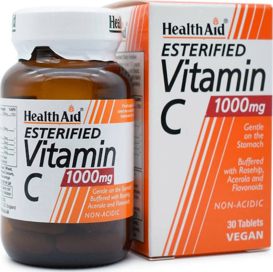 Health Aid Esterified Vitamin C Vitamin for Immune System Boost, the Skin & Antioxidant Action 1000mg 30 x 1 tablets