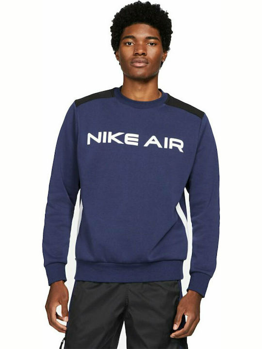 Nike air fleece crew sweatshirt navy clearance
