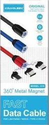 USB към Lightning / Type-C / micro USB Кабел 1м 080216