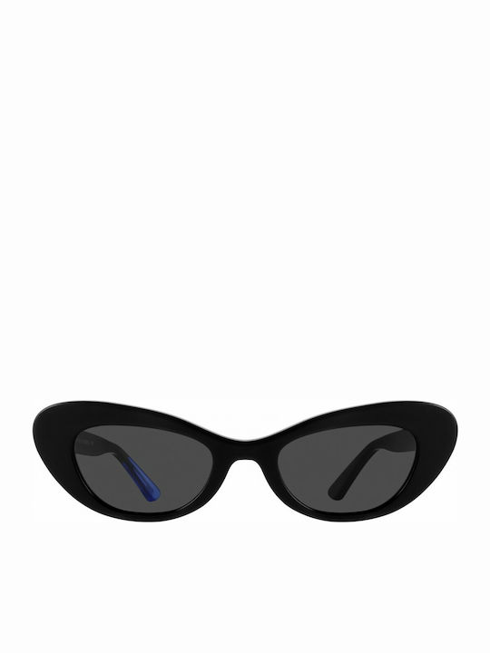 Urban Owl Eloise Women's Sunglasses with Black Plastic Frame and Black Lens