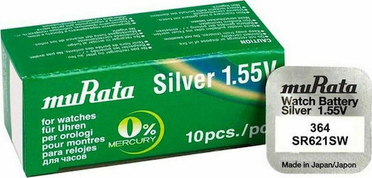 Murata 364/SR621 Μπαταρία Silver Oxide Ρολογιών SR60 1.55V 1τμχ