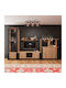 Μπουφές Old Wood Ξύλινος Χρυσός Δρύς - Μαύρο 106.2x44x128.5cm