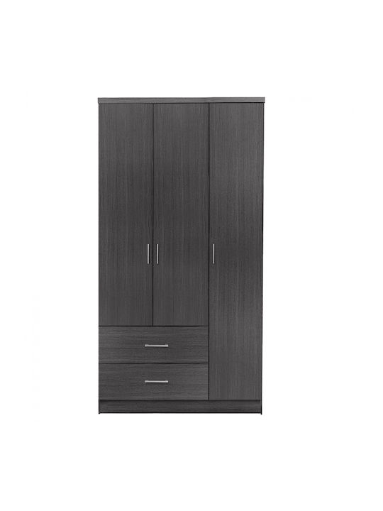 Τρίφυλλη Ντουλάπα Zebrano 89.2x42x181cm