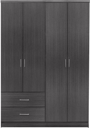 Τετράφυλλη Ντουλάπα Zebrano 120x42x181cm
