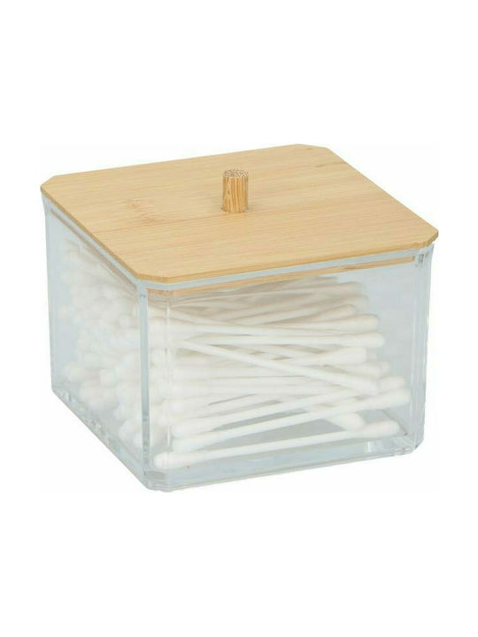 Alpina Bamboo Cotton/Swabs Case Countertop Transparent