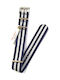 Tzevelion S151 S 151 Fabric Strap Nato White/Blue 20mm