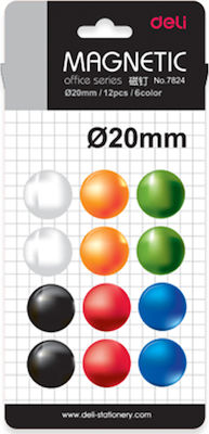 Deli Magnet Magnets Colors 20mm 12 6 Pieces 231.7824