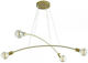 TK Lighting Helix Pendant Light Gold for 4 Bulbs E27