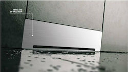 Karag Confluo Premium Wall 310 Oțel inoxidabil Sifon Etaj cu Ieșire 50mm și Dimensiune 31x7.5cm Argint WALL1