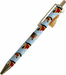 Diakakis Ελλάδα 2021 Pen Ballpoint with Blue Ink Light Blue Body with Helmet