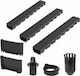 vidaXL Plastic Canal Duș cu Dimensiune 100x12.5cm Negru 3buc