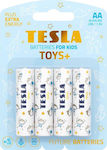 Tesla Batteries Toys+ Blue Αλκαλικές Μπαταρίες AA 1.5V 4τμχ
