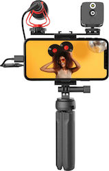 Gudsen Vlogging Kit Selfie-Stick Handy-Stativ mit Bluetooth Schwarz