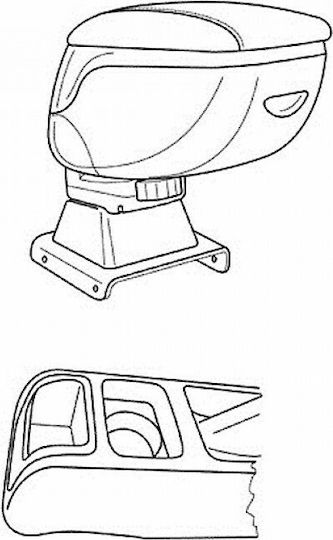 Lampa Car Armrest for Skoda Fabia I 1999-2007 Black