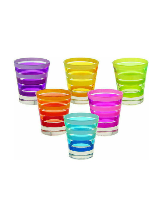 Cerve Flash Tasse Glas Bunt 6Stück