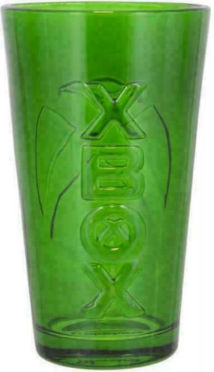 Paladone Xbox Shaped Glass Water made of Glass in Green Color 400ml