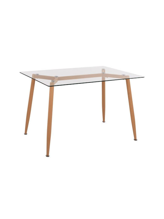 Kitchen Rectangular Table Natural 120x70x75cm