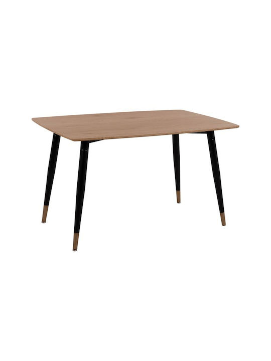 Tisch Speisesaal aus Massivholz & Metall Natural 120x80x74cm