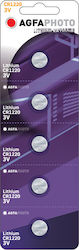 AgfaPhoto Lithium Watch Batteries CR1220 3V Pack of 5