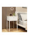 Nachttisch Metall White 40x40x60cm