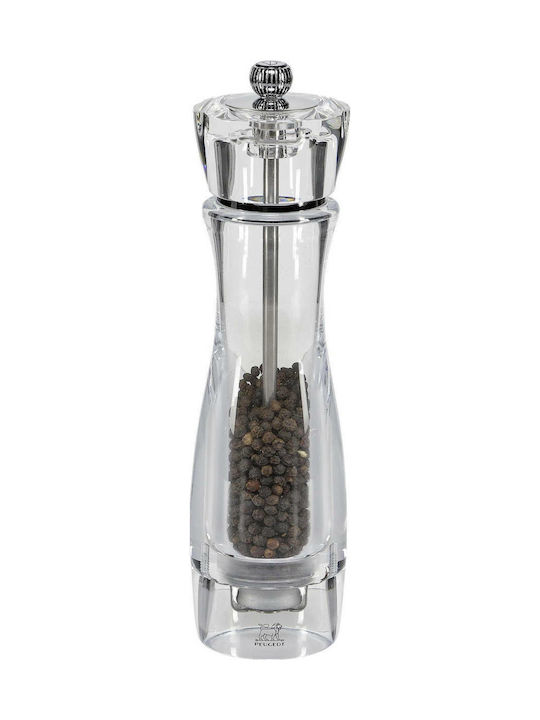 Peugeot Vittel Manual Plastic Pepper Mill 23cm Transparent