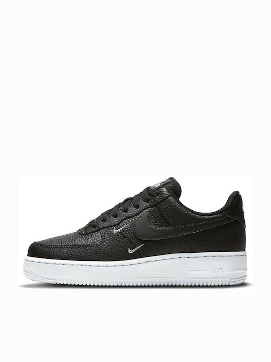 Nike Air Force 1 '07 Γυναικεία Sneakers Black / White / Metallic Silver