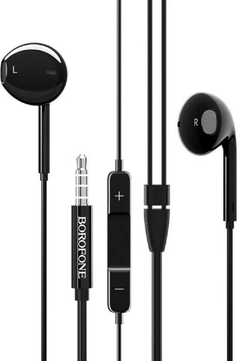 Borofone BM30 Earbuds Handsfree με Βύσμα 3.5mm Μαύρο | Skroutz.gr
