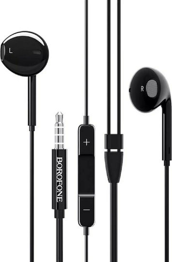 Borofone BM30 Earbuds Freihändig Kopfhörer mit Stecker 3.5mm Schwarz