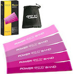 4FIZJO Mini Loop Resistance Bands Set 5pcs Pink