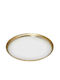 Espiel Round Glass Decorative Platter Leona Golden 28x28x2cm