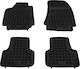 Rezaw Plast Set of Front and Rear Mats 4pcs Tray Type for Alfa Romeo Alfa 159 2005-2011 Black