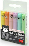 Legami Milano Teddy's Mood Mini Highlighters 5mm Multicolour 6pcs