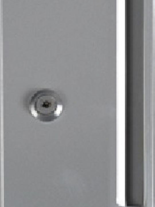 Viometal LTD Βενετία 405 Mehrfamilienhaus Briefkasten Metallisch in Silber Farbe 20x10.6x33cm